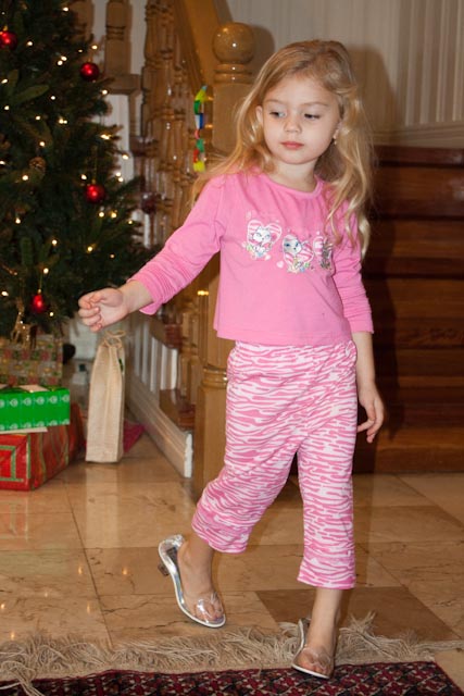 Santa brought Aliciya glass slippers