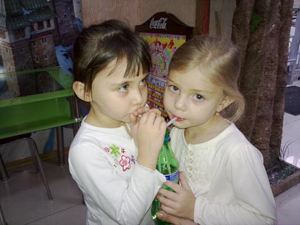 Just one more cute photo of Aliciya and Sevara