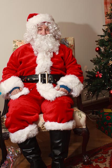 Santa, waiting for the kids to arrive