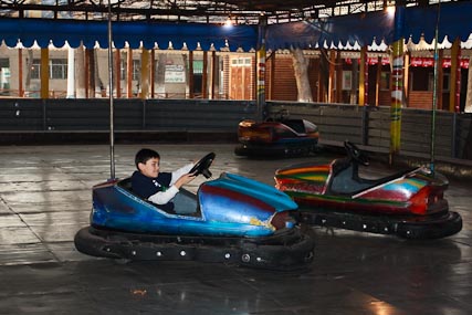 We had fun in the bumper cars