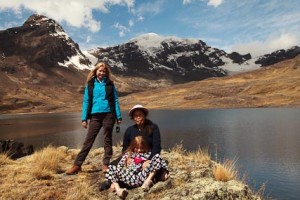 Tatyana, Aliciya and Myrna enjoying the lake
